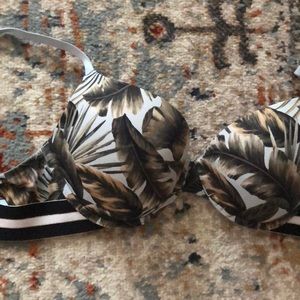 Tropical print push-up bra